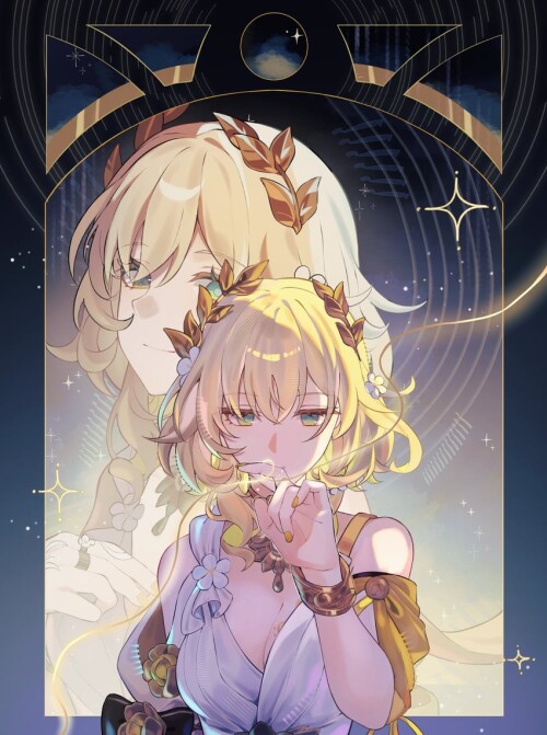  aglaea honkai and 1 more drawn by pino pino2452 sample 5358d60af96e9f0448bc40fc56b68e12