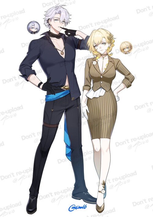 phainon and aglaea honkai and 1 more drawn by 42u16 sample f8899b51b4e8e42b43002af61e458264
