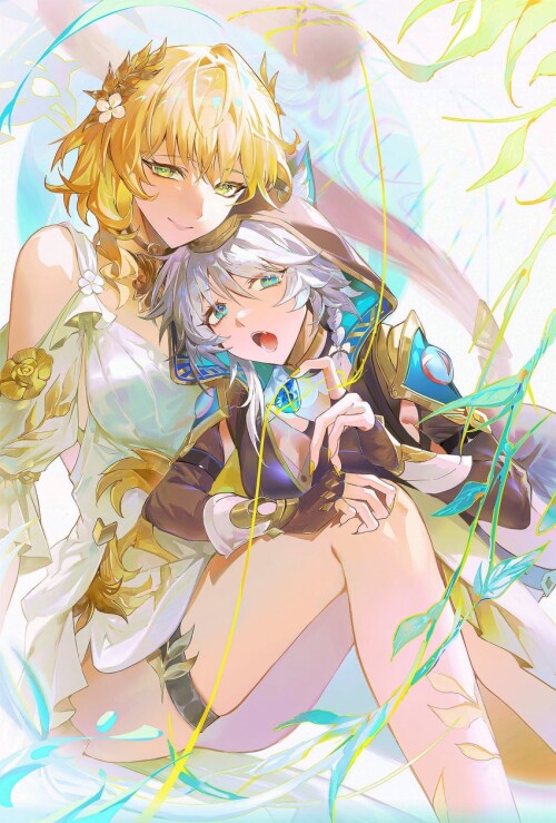  cipher and aglaea honkai and 1 more drawn by mm19 mumu sample f6cee8e0a2d45db904d300ba665480d4