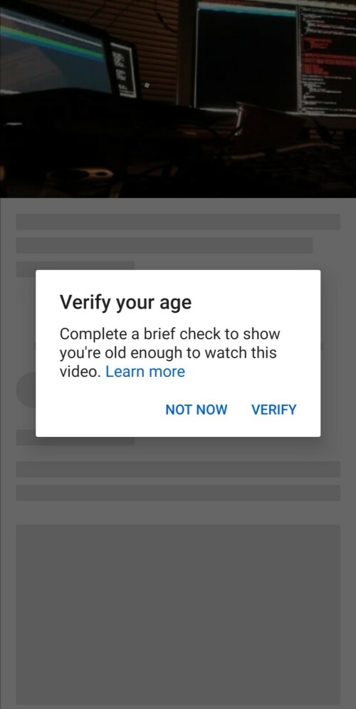 Google age check