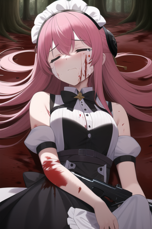 masterpiece, hololive, pink hair, gamer girl, {{{1girl}}}, maid, forest, helmet s 2628665534