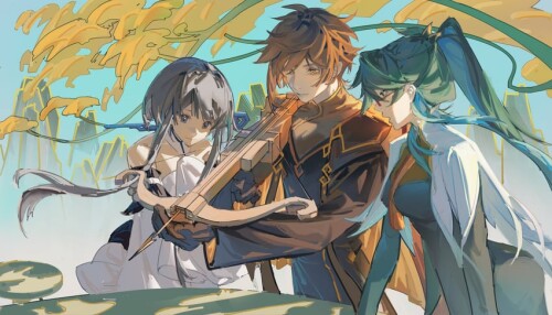  zhongli rex lapis cloud retainer and guizhong genshin impact drawn by yx rkgk sample 31255b1006e152