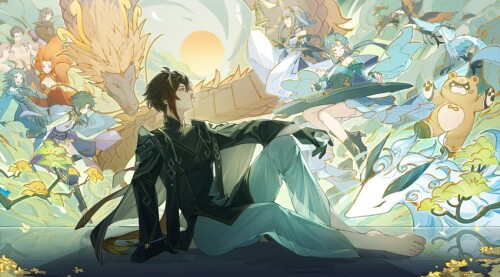  ganyu zhongli xiao guoba rex lapis and 10 more genshin impact drawn by kotatsu kaya sample 45fe1fdb