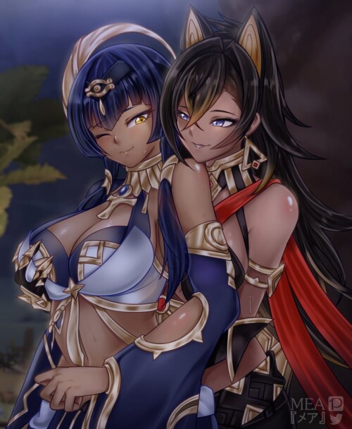  dehya and candace genshin impact drawn by mea manami030 sample d4ea4528630d0065ed01ffc236230520