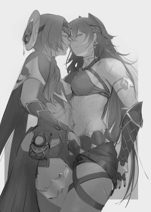  dehya and candace genshin impact drawn by ker0nit0 sample 0571b52f0b43e5080b839c1cbcfbd948