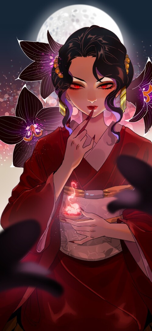  kibutsuji muzan kimetsu no yaiba drawn by lidali sample 1a145da88b4d12be9dfbf521d704e296