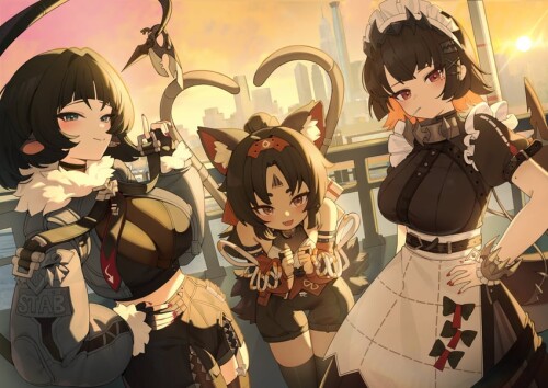  ellen joe jane doe and nekomiya mana zenless zone zero drawn by nogong sample 7c1b87d19d19d43b4d276