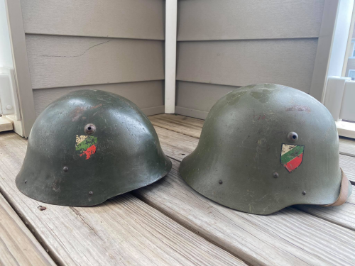 bulgarian m36 helmet, left short visor version