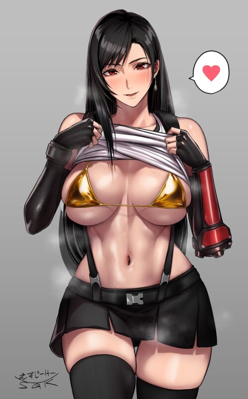  tifa lockhart final fantasy and 2 more drawn by sgk sample 2e732168de0228366f9a579a742da594