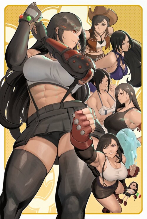  tifa lockhart tifa lockhart tifa lockhart and tifa lockhart final fantasy and 5 more drawn by zukul