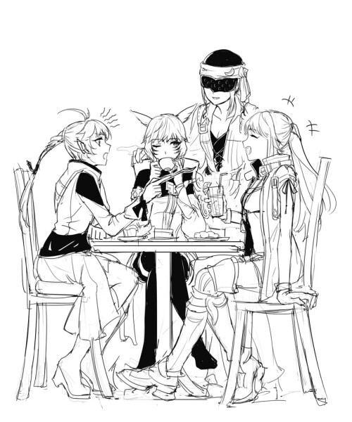  y shtola rhul alisaie leveilleur lyse hext and yda hext final fantasy and 1 more drawn by bamboo954