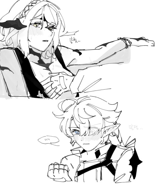  warrior of light and alisaie leveilleur original and 2 more drawn by flffy11 sample 8551c29bb0505f3