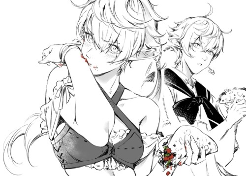  alisaie leveilleur and alphinaud leveilleur final fantasy and 1 more drawn by dmuyaa sample c8b918d