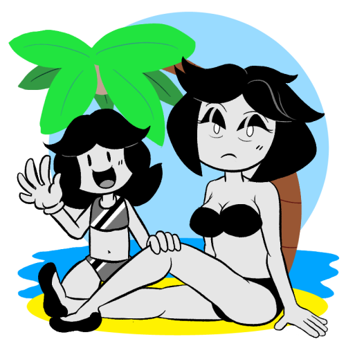 Domino and Momino Fun Beach time