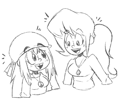 Penelope and Miyah buddies sketch